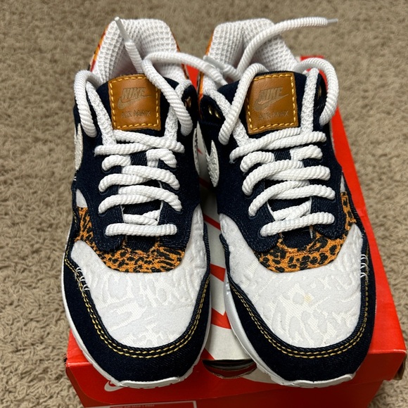 Nike Air Max 1 Premium ‘Denim Leopard’ Sneakers LIKE NEW! - Picture 10 of 13